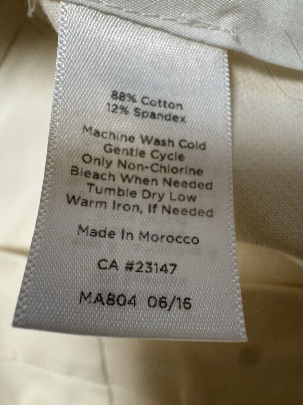 Talbots Newport Beige Straight Leg Pants Size 10 Stretch Career - Picture 3 of 3